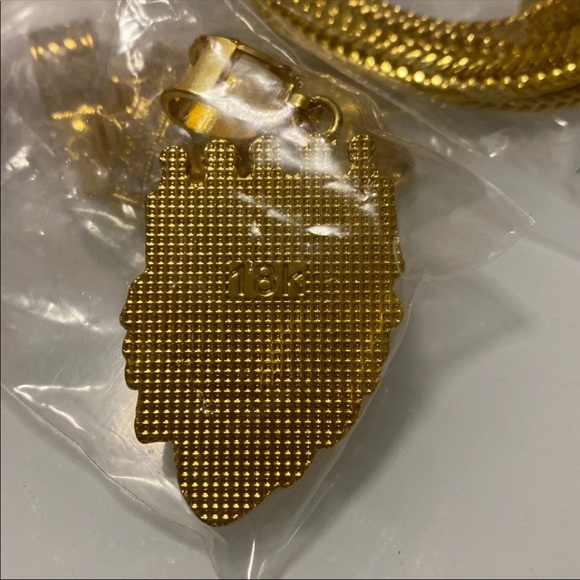 Hip Hop 18K Gold Plated Lion Necklace - Picture 3 of 4